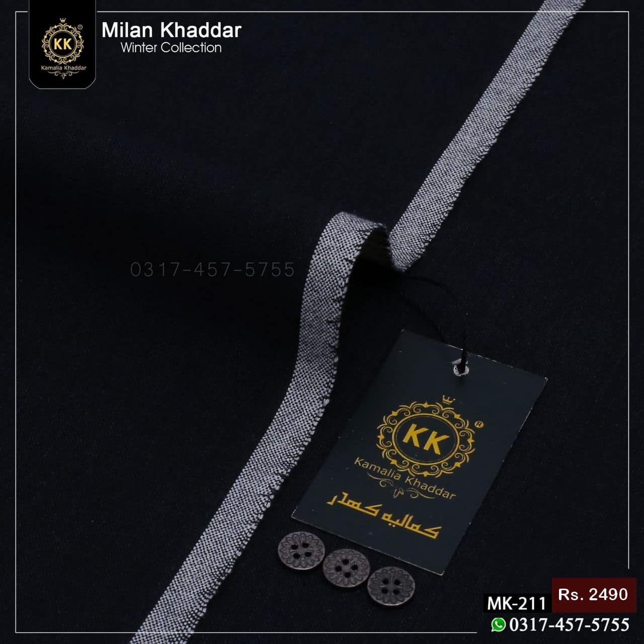 MK-211 Black Kamalia Milan Khaddar Winter Collection 2025-2026 Kamalia Khaddar WinterMilan Khaddar 2026 has been launched. As consumers seek handmade and homemade fabric alternatives, the spotlight is shifting towards Milan Khaddar.