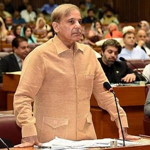 Dasti Khadi KK-05 Natural Camel Brown Kamalia Khaddar by Shahbaz Sharif wearing Safari Suit